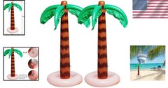 Vibrant Inflatable Palm Tree Set – Perfect for Luau & Tropical-Themed Parties