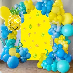 144 Piece Cartoon Sponge Party Decoration Kit – Easy Assembly for Celebrations