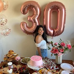 60 Balloon Number, Rose Gold Number 60th Birthday Balloons 40 Inch, 60 Years …