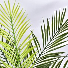 SzJias 12 Pcs Artificial Palm Leaves Branches Plants Tropical Green