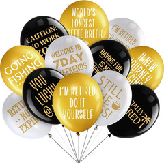 48 Pieces 12 Inches Retirement Balloons Decoration Happy Retirement Supplies Fun