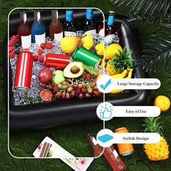 Rectangular Inflatable Serving Bar Floating Drink Holder for Pool Inflatable …