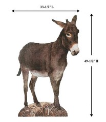 Photo Realistic Standing Cardboard Donkey Party Display Play Prop 33″Lx50″H #146