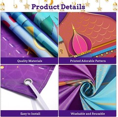 Quality Ramadan Mubarak Banner 72.83″ x 43.31″ – Perfect for Celebrations