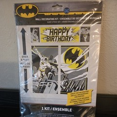 Batman DC Birthday Party Scene Setters Wall Decorating Kit Giant 5 Pc Set
