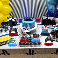 6 PCS Video Game Honeycomb Table Centerpiece Game On Controllers GamePad Tabl…