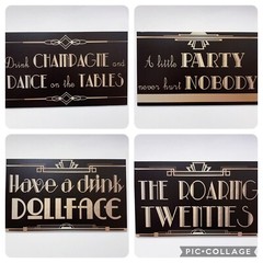 Gatsby Photo Booth Props by Prop Trunk – Double Sided PVC – SEE DESCRIPTION