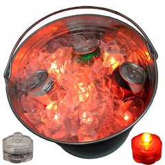 ORANGE LED Beverage Tub Submersible Lights Rave Party Fun Wild Novelty Set of 12