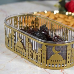 Muslim Snack Box Eid Decor Ramadan Candy Box Desktop Storage Dustproof Trays