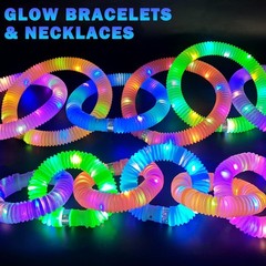 12PCS Glow Sticks Party Favors for Kids Light Up Necklace Bracelet Birthday Fun