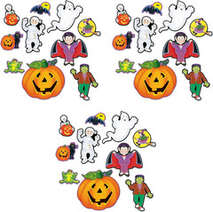 Halloween Cutouts 30-Count – Double-Sided Friendly Decorations Including Ghosts,
