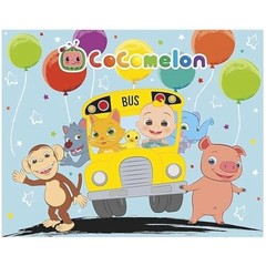 Unique Cocomelon Photobooth Backdrop – 1ct,Party Decorations