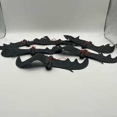Halloween Hanging Bats Spooky Black Rubber Decor Party Lot Of 6