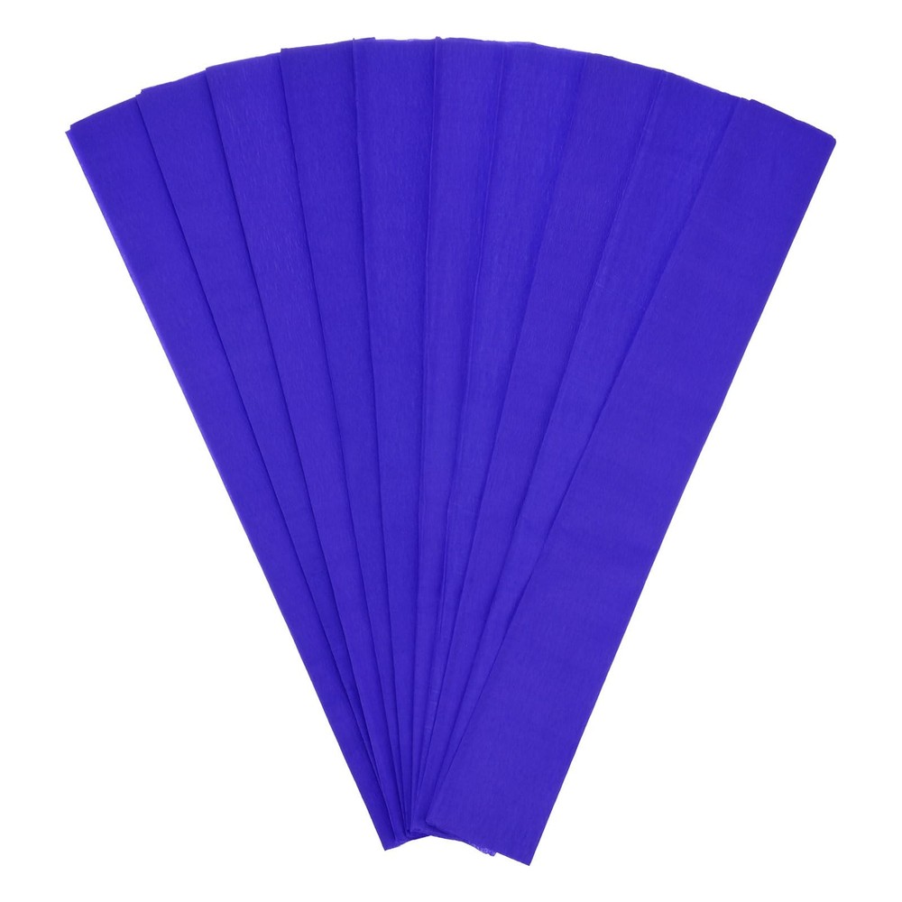 10 PCS Dark Blue Wide Crepe Paper Streamer Sheet 3.3ft x 20 Inch / 100x50cm
