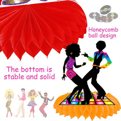 10Pcs 70S Disco Honeycomb Centerpieces Disco Fever Party Decorations Dancing Que