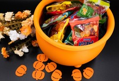 Witches Halloween Candy Bowl Cauldron