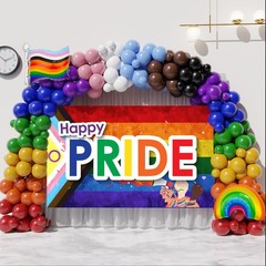 Pride Decorations, 157PCS Pride Balloon Garland Arch Kit with Large Backdrop …