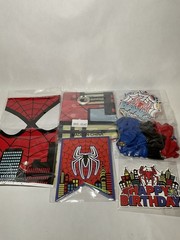 Spiderman Theme Birthday Party Decorate Supplies Balloon Banner Cake Toppers Set