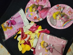 Super Mario Princess Peach Party Supplies Set
