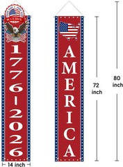 250th Anniversary American Banners – 2 Pack 4th of July Decorations Banner – 177