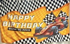 Born to Race, Race Car, Happy Birthday Backdrop 70.8 X 43.3
