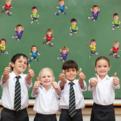 Soccer Player DIY Cutouts – 50Pcs Soccer Players DIY Photo Craft for Kids Sport