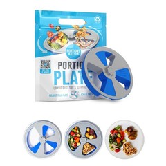 Portions Master All in 1 Adjustable 1 Count (Pack of 1), Blue and Gray