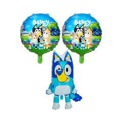 Bluey Birthday Party Decoration Set Foil Balloon Figure Kids Celebration Blue
