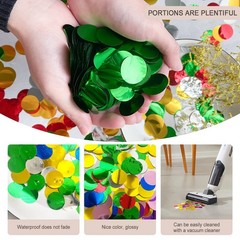 Red Table Confetti 5000 Pieces 1 Inch Glitter Dots for Party Decoration