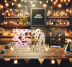 Mini Liquor Bottle Display Shelf | 21st Birthday Decorations For Him Or Her | 21