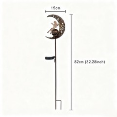 Solar Fairy Moon Garden Stake Light Iron Frame for Outdoor Garden Decor