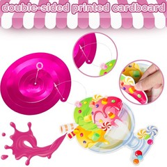 Sweet Candy Party Decorations Lollipop Donut Ice Cream Hanging Swirls 55 PCS