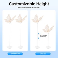 2PC Butterfly Floor Lamp Ceiling Lamp Romantic Decoration Party Atmosphere Props