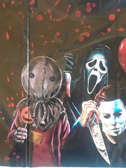 Halloween Plastic Tablecloth Horror Movie Characters Party Approximately 40 x 70