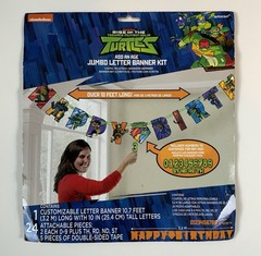 TMNT Teenage Mutant Ninja Turtles Party Decor Banner Jumbo Letter Kit