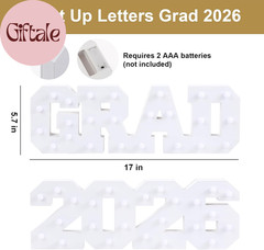 2026 Graduation Decorations- Light up Letters «GRAD 2026» Class of 2026 Graduati