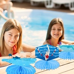 Swimming Party Honeycomb Centerpieces Summer Pool Table Decor Supplies