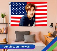 3×5 Ft Sungmin American Polyester Flag with Two Brass Grommets – Tapestry Ban…