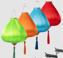 Retro Chinese Hanging Lantern Waterproof Solid Color Festival Party Cloth Decor