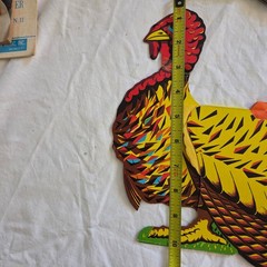 Vintage Thanksgiving Turkey Honeycomb Decoration table 2 Piece Set