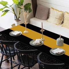 3 Pack Graduation Tablecloth Black Gold 54×108 inch Disposable Party Decorations