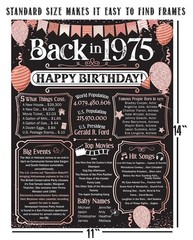 51st Birthday Decorations Back in 1975 Party Supplies 11×14 Unframed Print