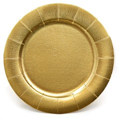 Gift Boutique 24 Disposable Gold Round Charger Plates 13 Dinner Table Serving…