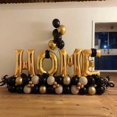 40 Inch Gold HOME Balloon Letters for Housewarming Party Gold – Home