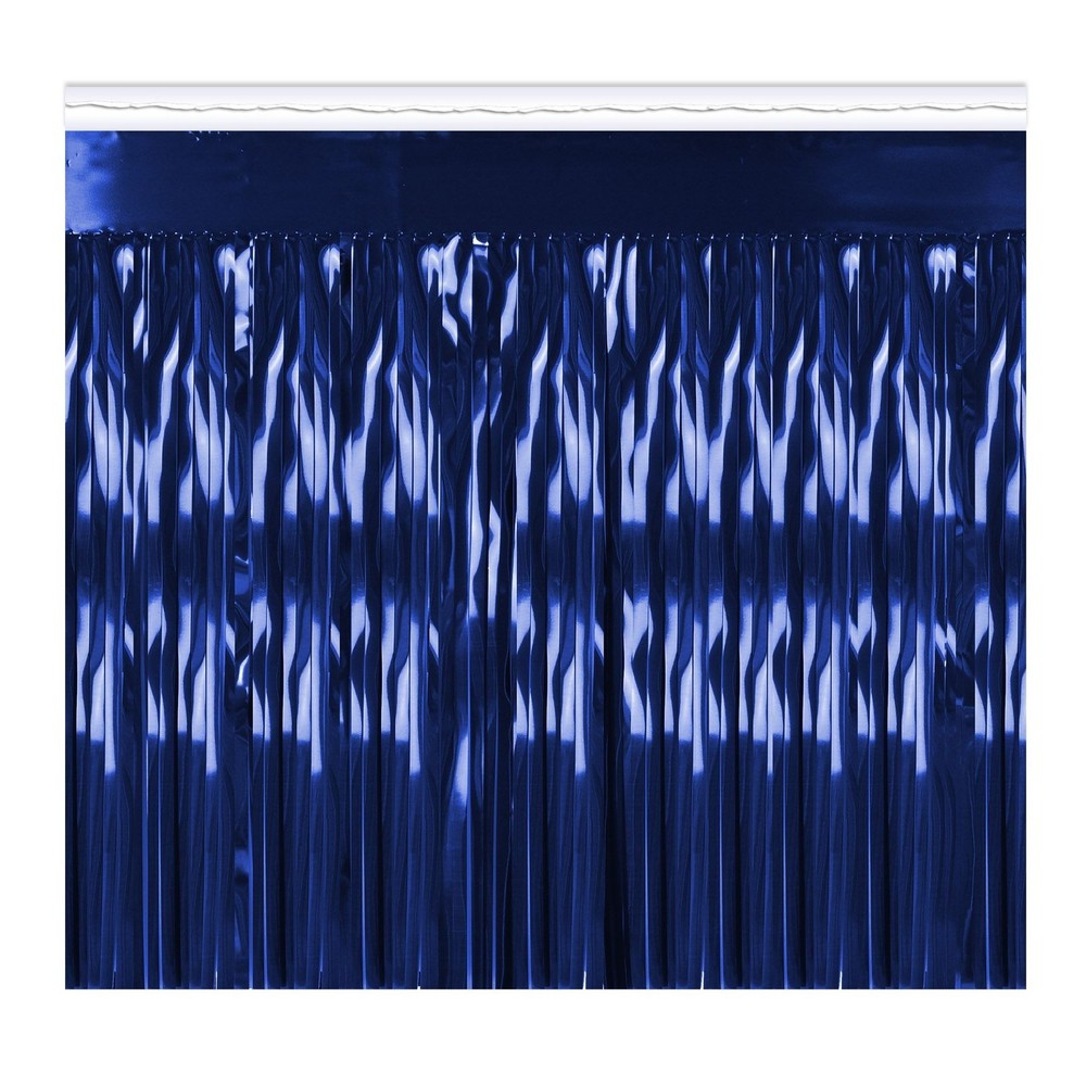 Beistle Blue 1-Ply Metallic Table Skirting – General Occasion | Party Supply