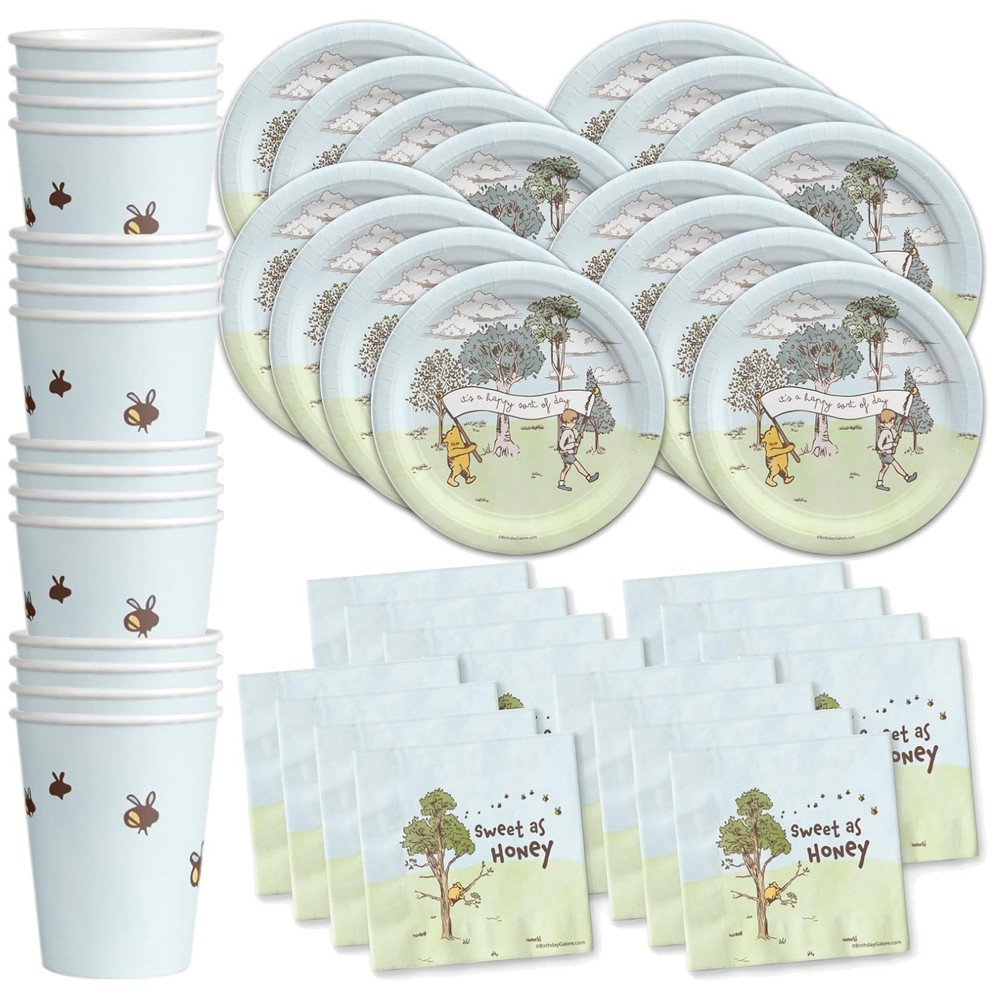 Winnie the Pooh Birthday Party Supplies Set for Boys