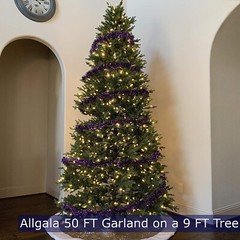15M / 50FT Tinsel Garland, Christmas Tree Decoration Home Decor Purple 1 Piece