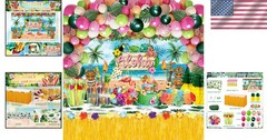 Hawaiian Luau Party Decorations Set – 161 Pcs//