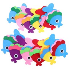 12Pcs Fish Shape Ornaments Multi Color Ocean Decor Ideal for Classroom and Store