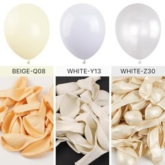 White Balloons 100 pcs 10 Inch Matte White Latex Helium Balloons for White-y13
